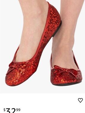 Red glitter shoes